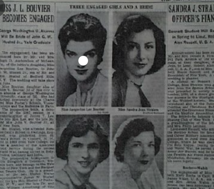 The engagement of Jacqueline Lee Bouvier to John G W Husted was ...